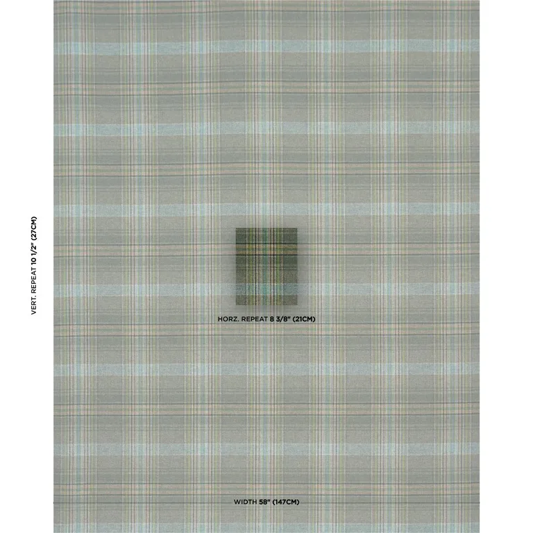 Schumacher 86581 Campbell Plaid Forest fabric swatch