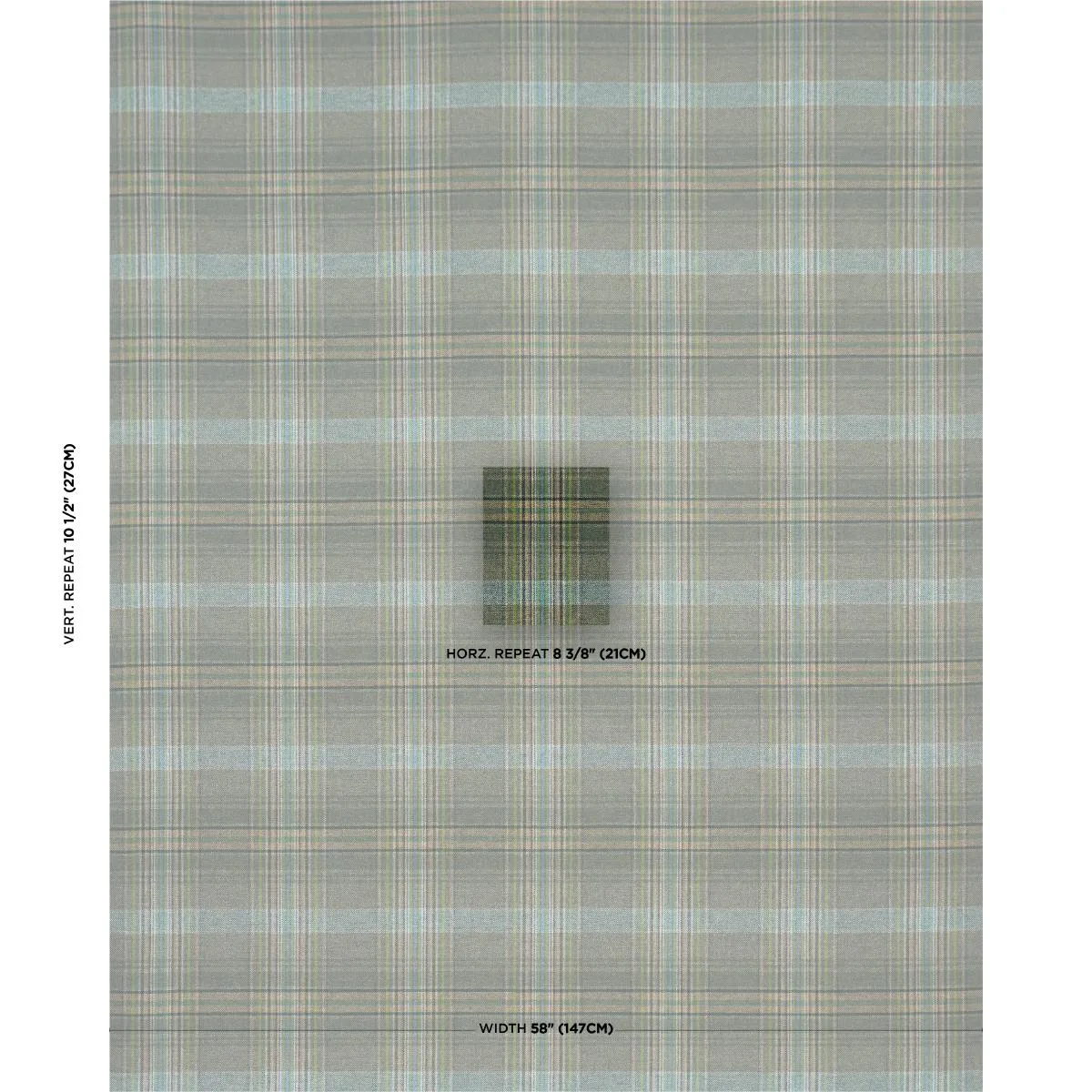 Schumacher 86581 Campbell Plaid Forest fabric swatch