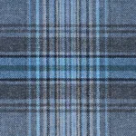 Schumacher 86582 Campbell Plaid Indigo fabric swatch