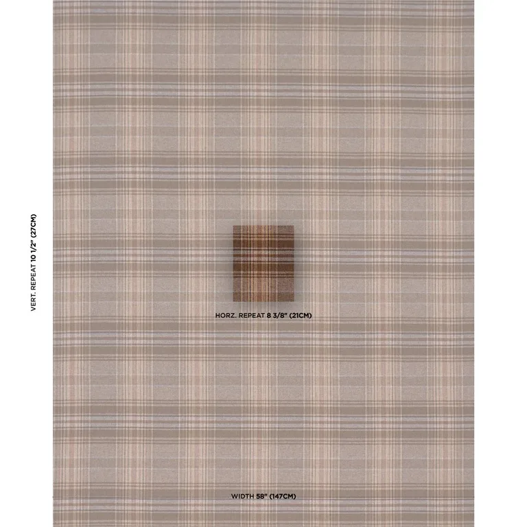 Schumacher 86580 Campbell Plaid Terra fabric swatch