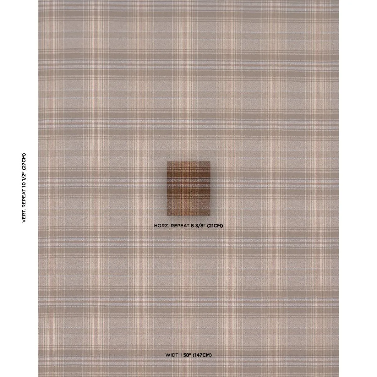 Schumacher 86580 Campbell Plaid Terra fabric swatch