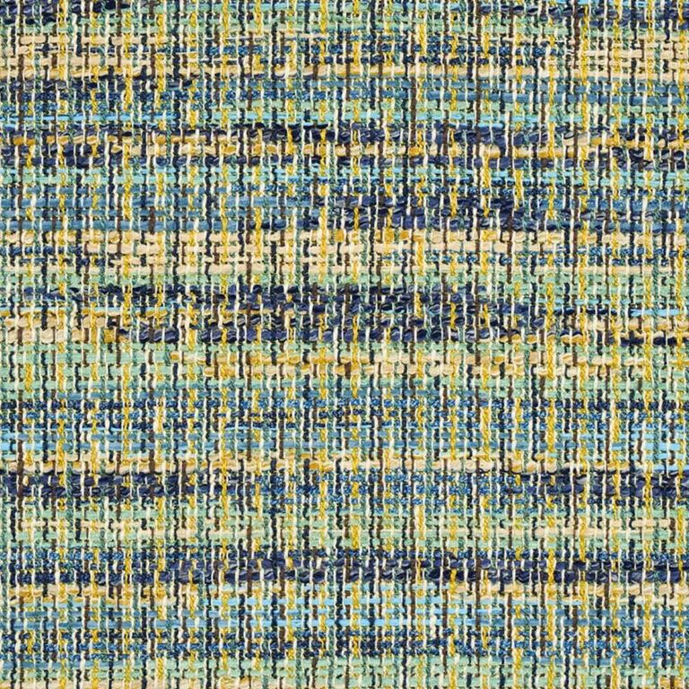 Schumacher 79580 Cannonbury Blue Multi fabric swatch