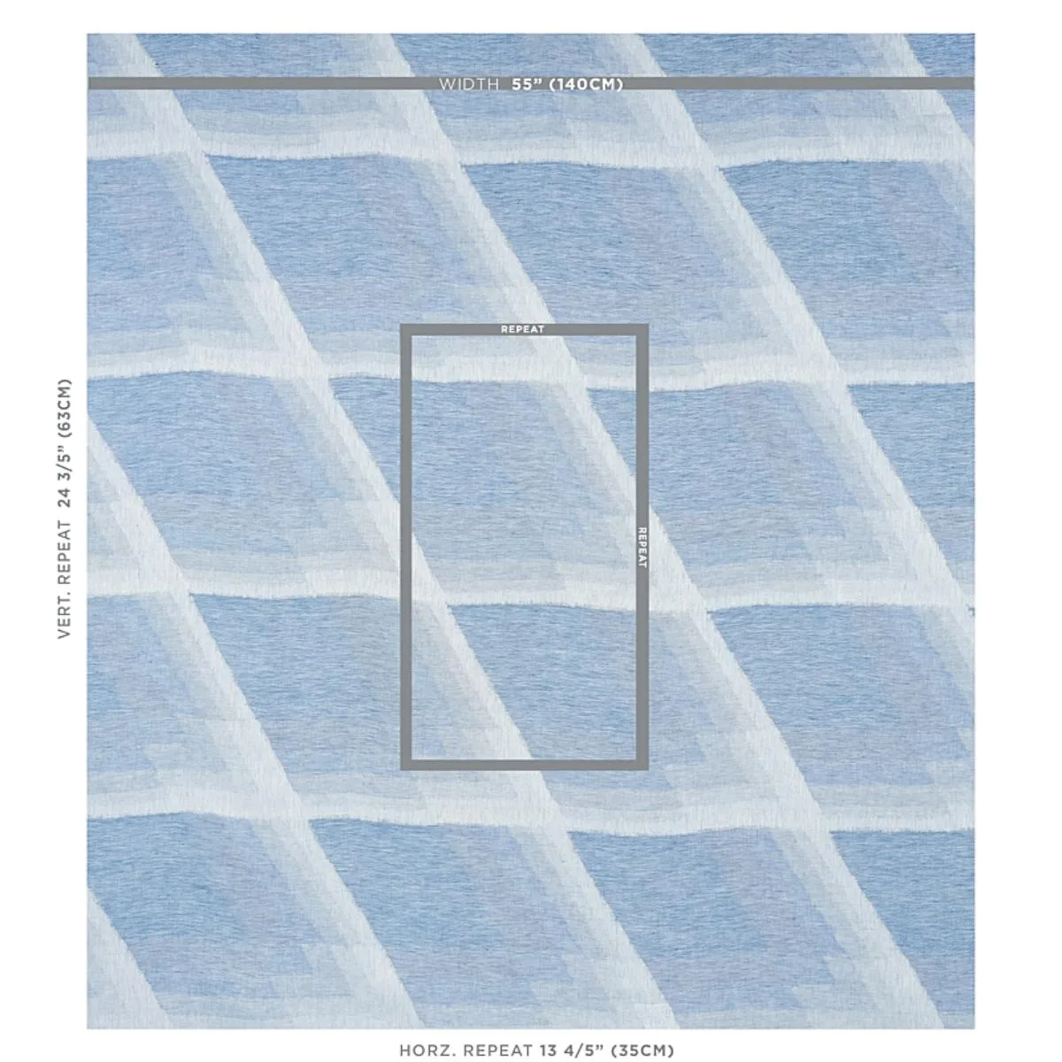 Schumacher 79812 Canso Casement Blue fabric swatch
