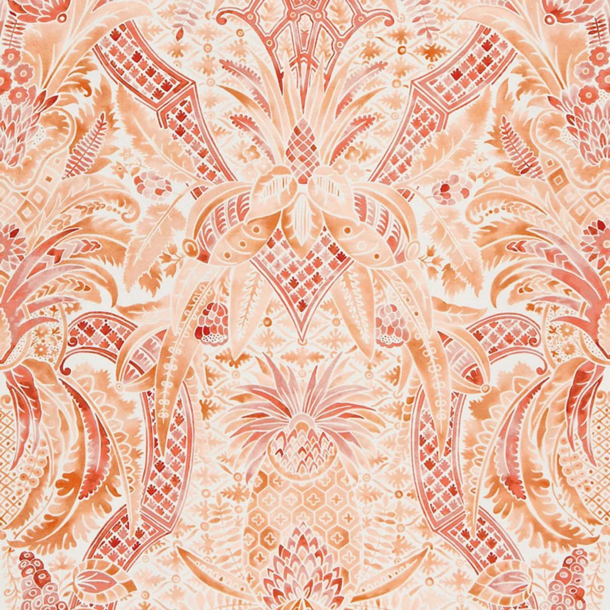Schumacher 175583 Cap Ferrat Sunset fabric swatch