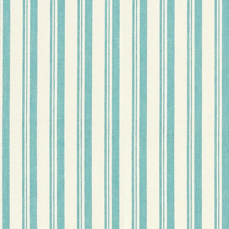 Schumacher 69444 Capri Aqua/White fabric swatch