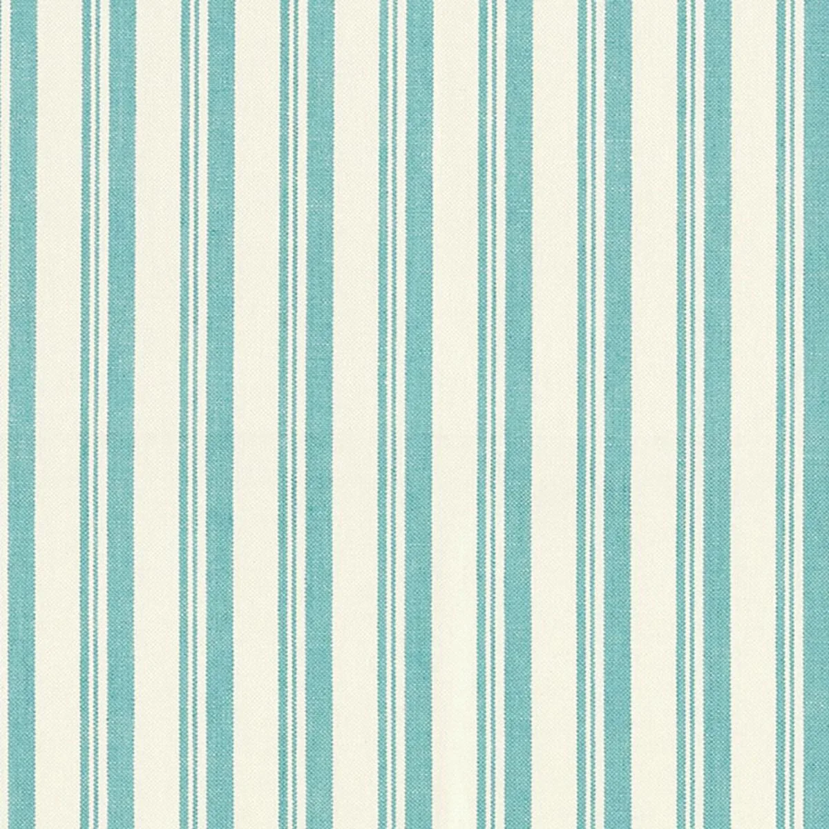 Schumacher 69444 Capri Aqua/White fabric swatch