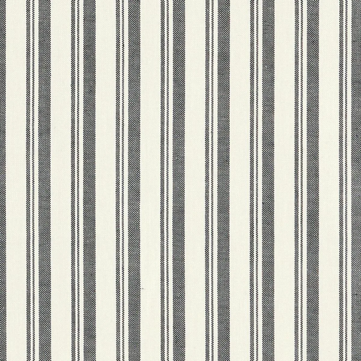 Schumacher 69441 Capri Black/White fabric swatch