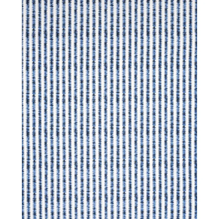 Schumacher 180182 Cardiogram Blue fabric swatch