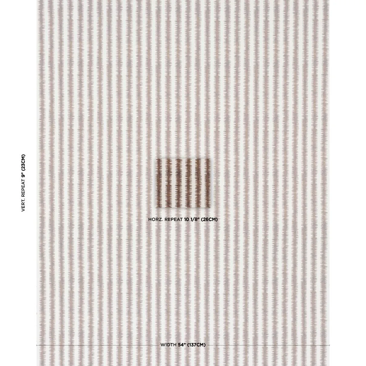 Schumacher 180183 Cardiogram Brown fabric swatch