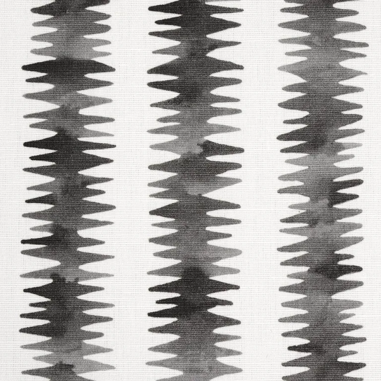 Schumacher 180180 Cardiogram Charcoal fabric swatch