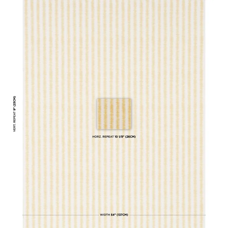 Schumacher 180184 Cardiogram Yellow fabric swatch