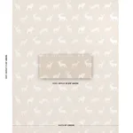 Schumacher 67163 Caribou Embroidery Parchment fabric swatch