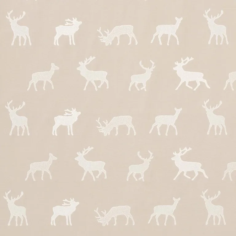 Schumacher 67163 Caribou Embroidery Parchment fabric swatch