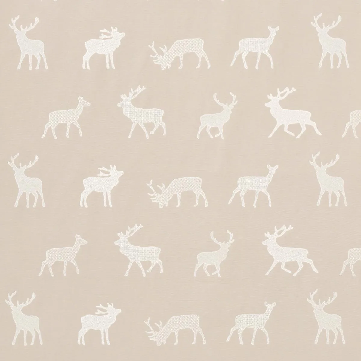 Schumacher 67163 Caribou Embroidery Parchment fabric swatch
