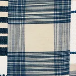 Schumacher 82900 Carlisle Patchwork Indigo fabric swatch