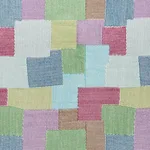 Schumacher 76180 Carnaby Blue & Green fabric swatch