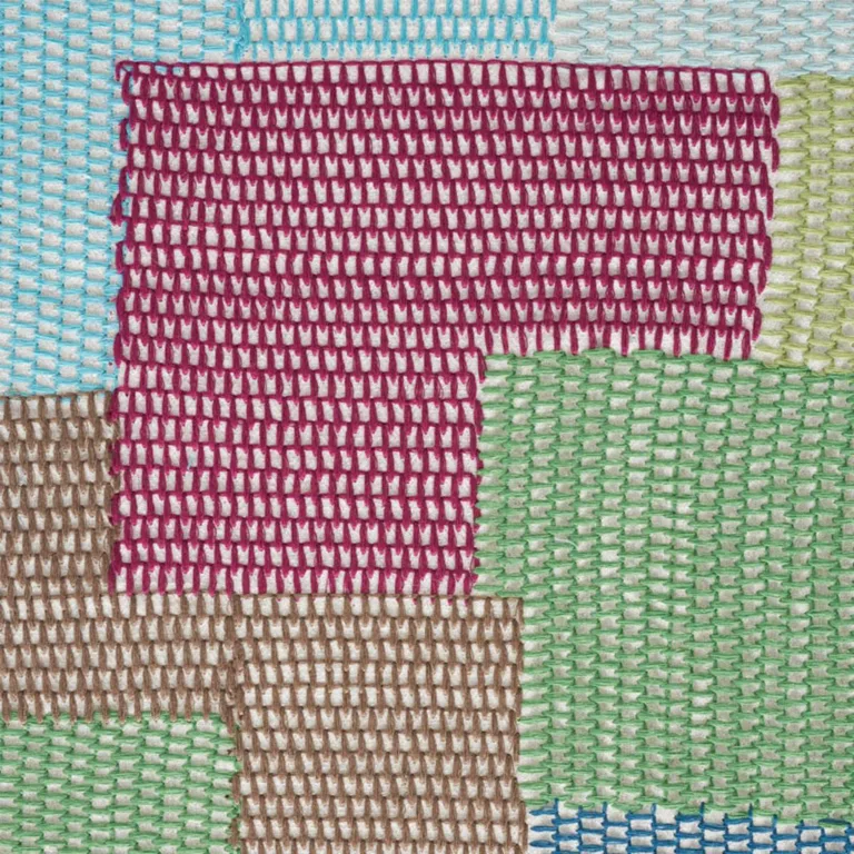 Schumacher 76180 Carnaby Blue & Green fabric swatch