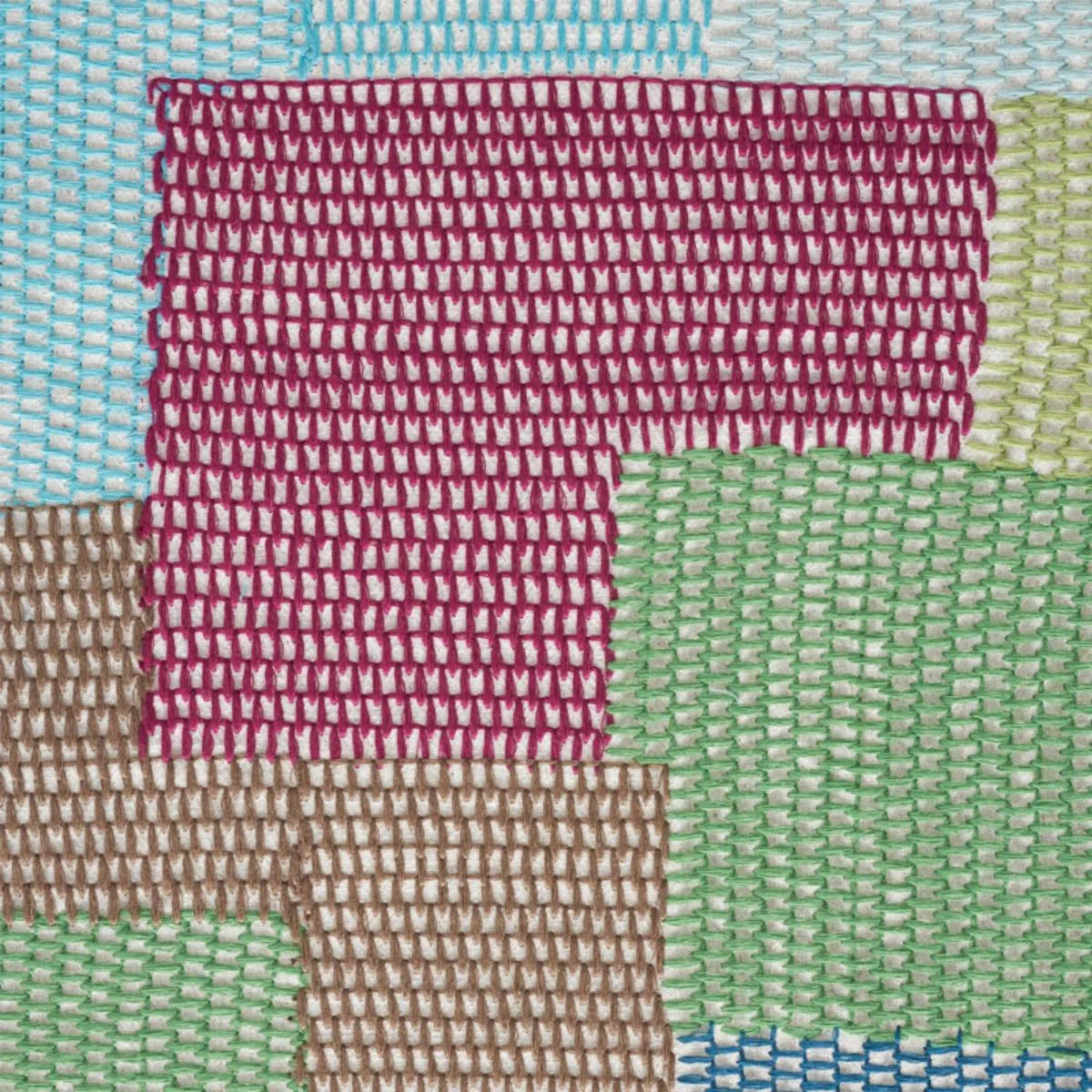 Schumacher 76180 Carnaby Blue & Green fabric swatch