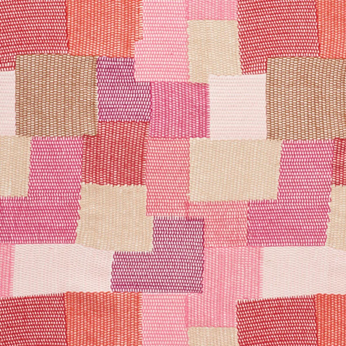 Schumacher 76181 Carnaby Pink & Red fabric swatch