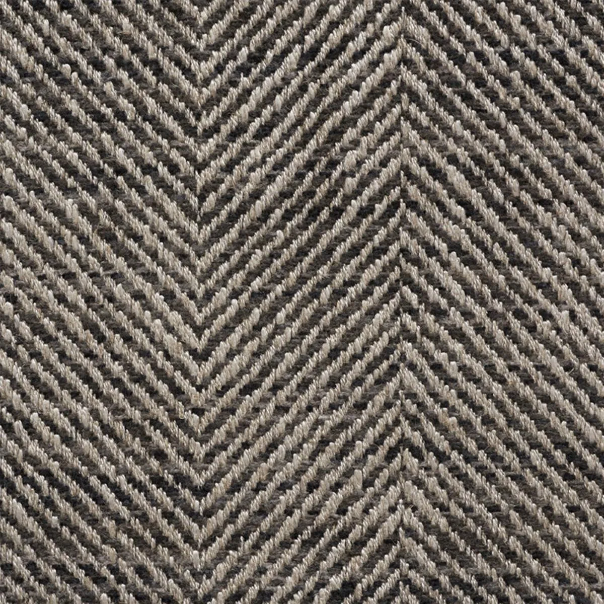 Schumacher 75141 Caro Herringbone Charcoal fabric swatch