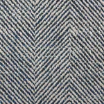 Schumacher 75142 Caro Herringbone Indigo fabric swatch