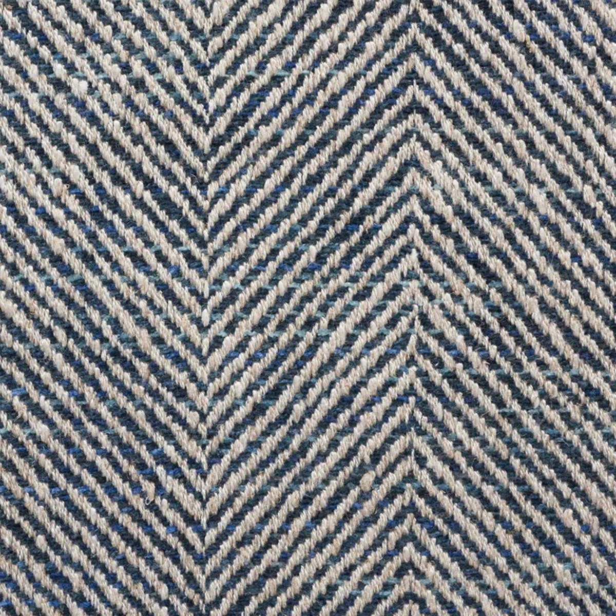 Schumacher 75142 Caro Herringbone Indigo fabric swatch