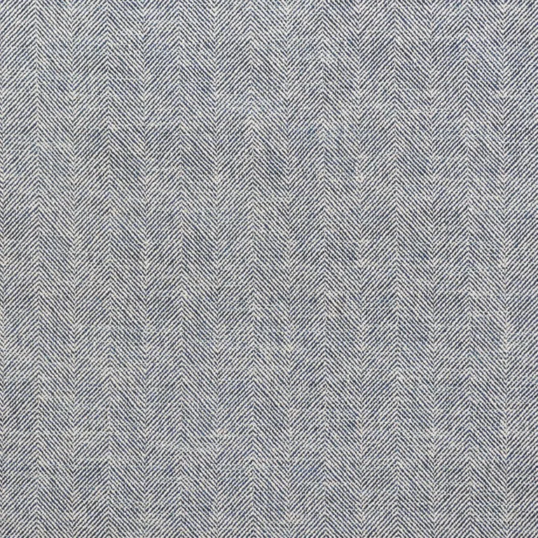 Schumacher 75142 Caro Herringbone Indigo fabric swatch