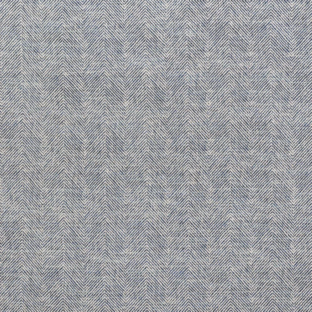 Schumacher 75142 Caro Herringbone Indigo fabric swatch