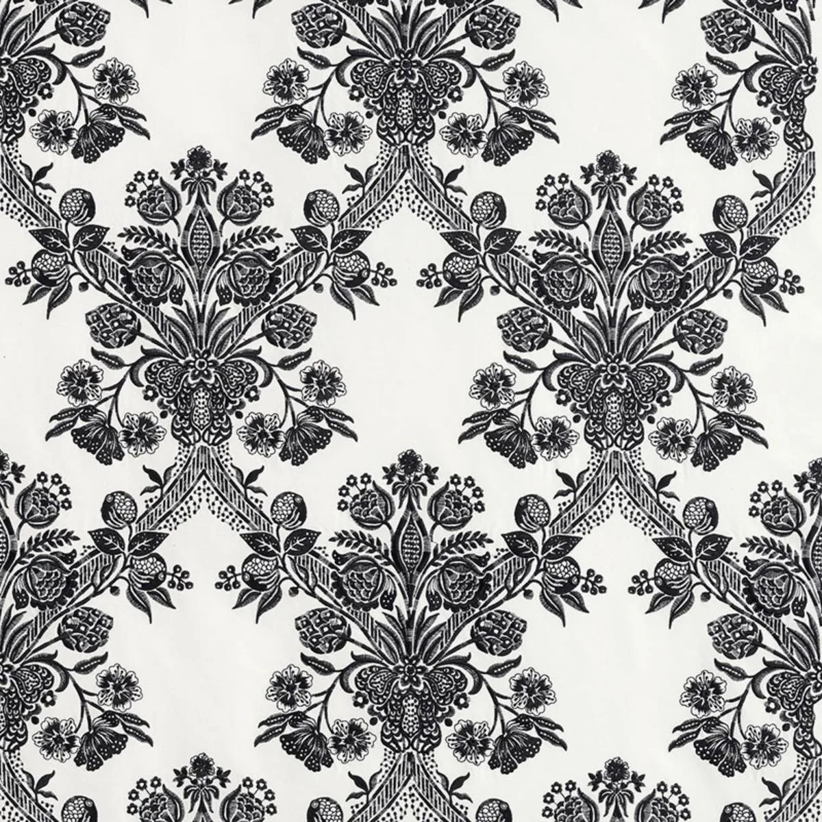 Schumacher 69711 Carolina Ebony fabric swatch