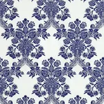 Schumacher 69710 Carolina Ultramarine fabric swatch