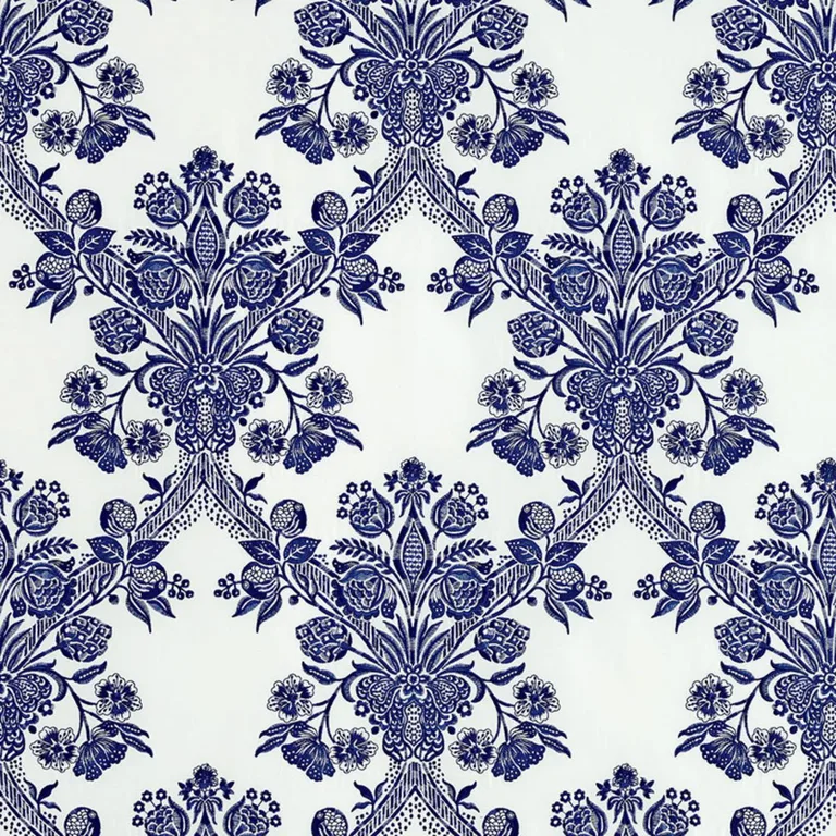 Schumacher 69710 Carolina Ultramarine fabric swatch