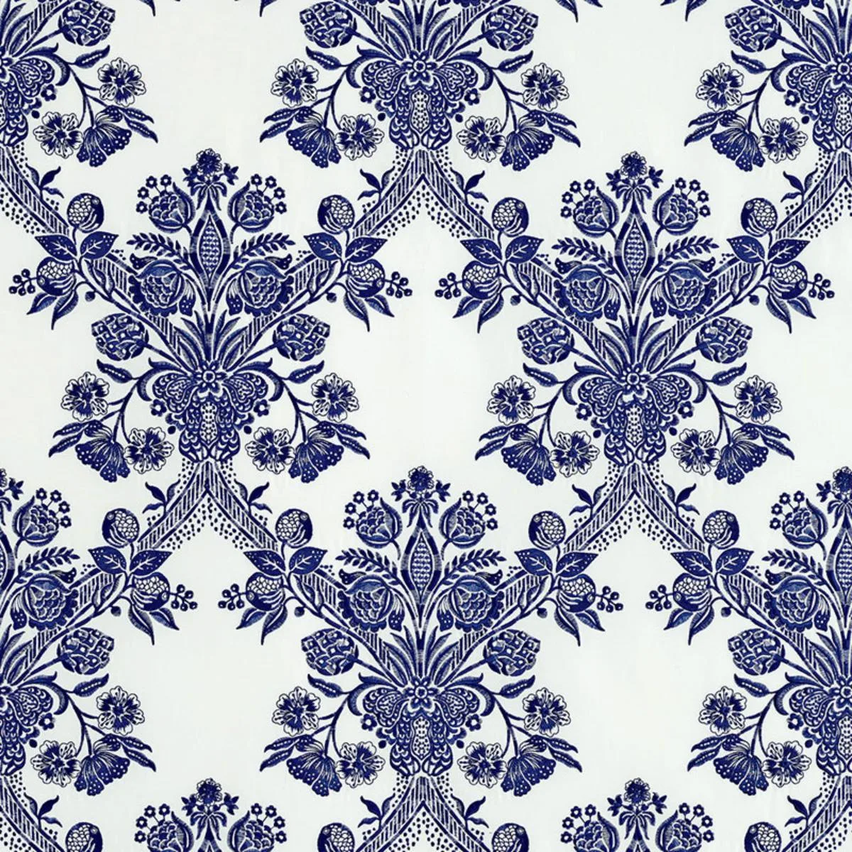 Schumacher 69710 Carolina Ultramarine fabric swatch