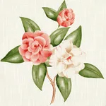 Schumacher 180911 Casablanca Floral Indoor/Outdoor Coral fabric swatch