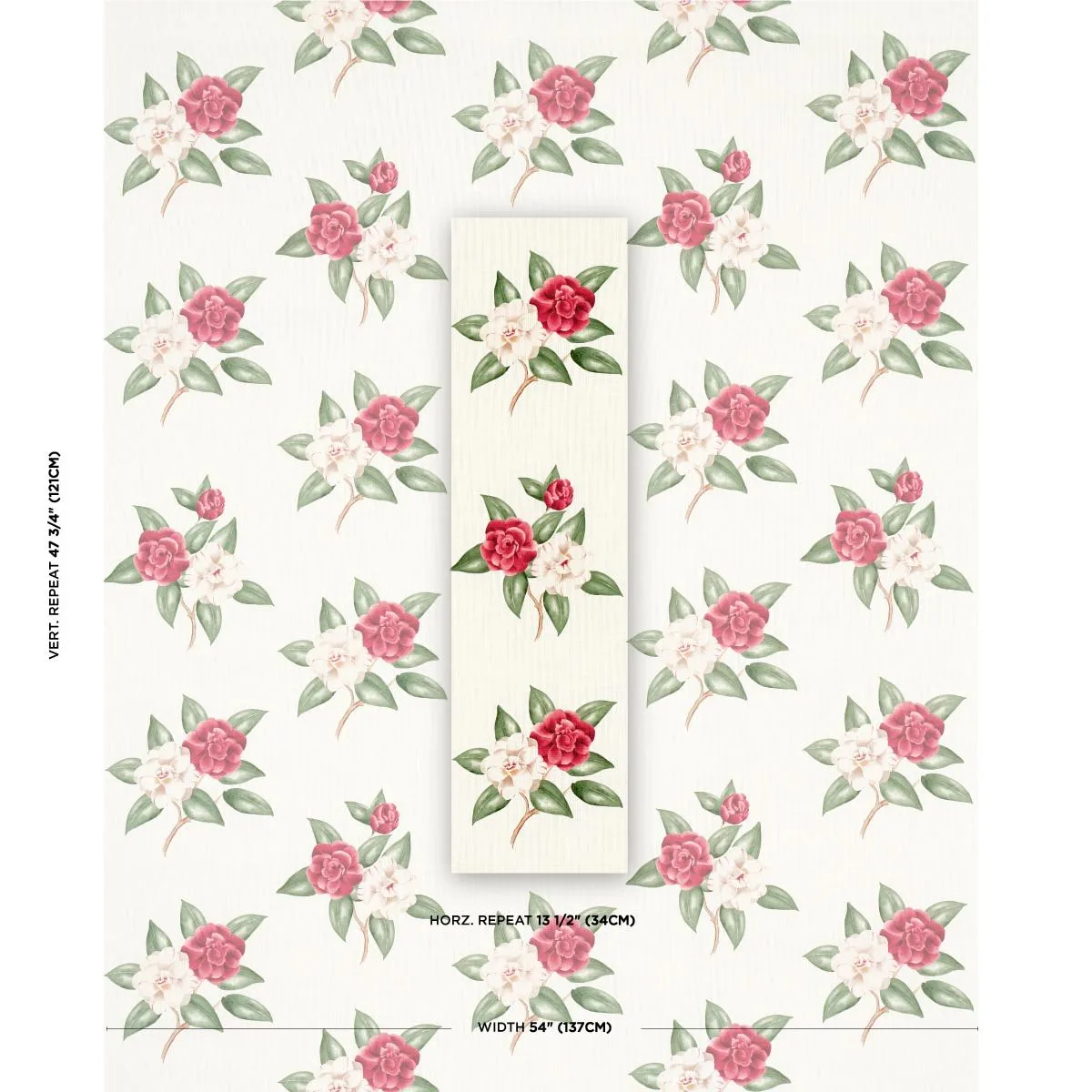 Schumacher 180910 Casablanca Floral Indoor/Outdoor Garnet fabric swatch