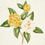 Schumacher 180912 Casablanca Floral Indoor/Outdoor Pale Yellow fabric swatch