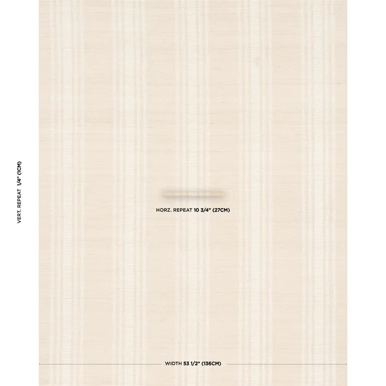 Schumacher 83990 Cassia Handwoven Silk Stripe Natural fabric swatch