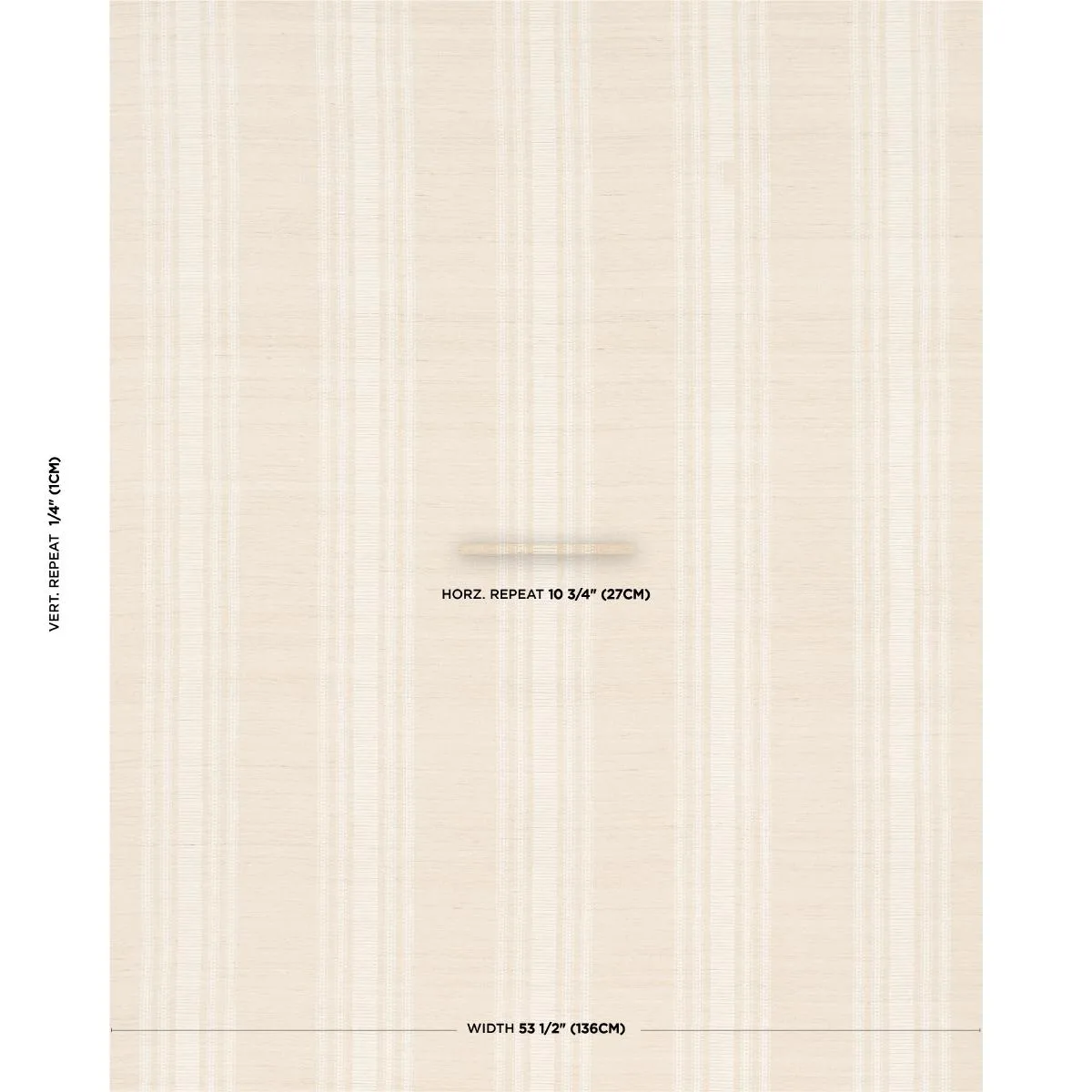 Schumacher 83990 Cassia Handwoven Silk Stripe Natural fabric swatch