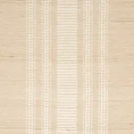 Schumacher 83990 Cassia Handwoven Silk Stripe Natural fabric swatch