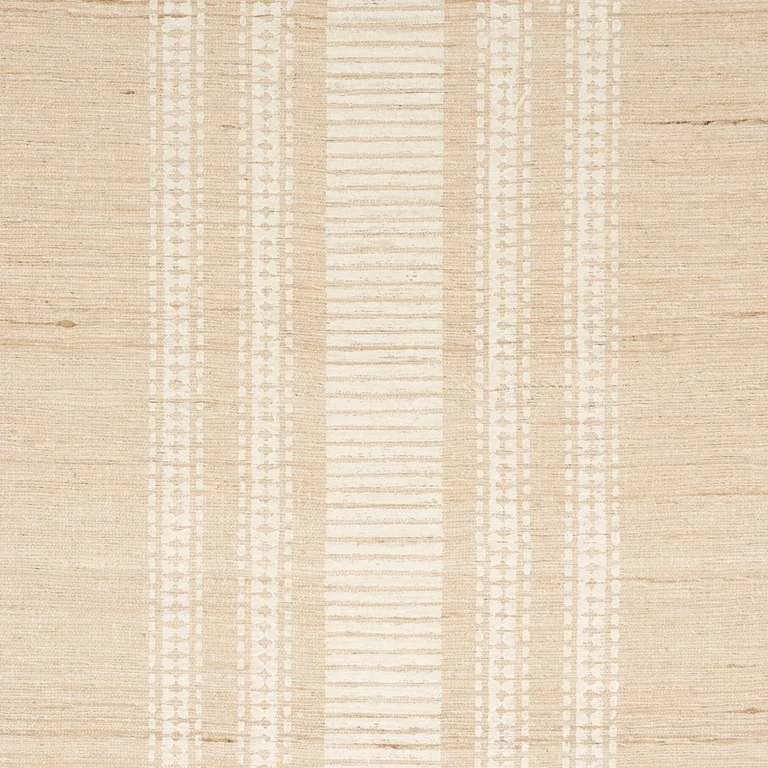 Schumacher 83990 Cassia Handwoven Silk Stripe Natural fabric swatch