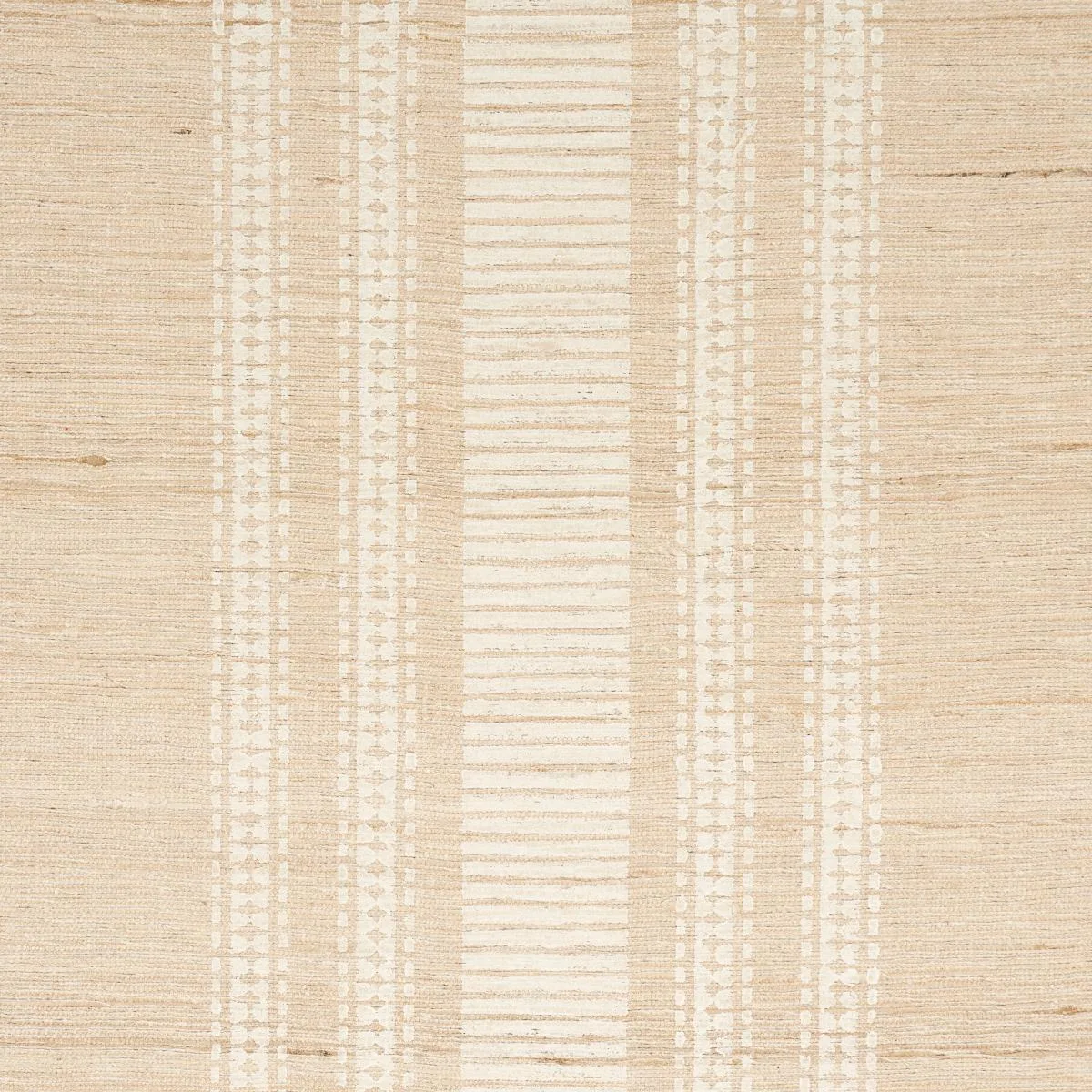 Schumacher 83990 Cassia Handwoven Silk Stripe Natural fabric swatch