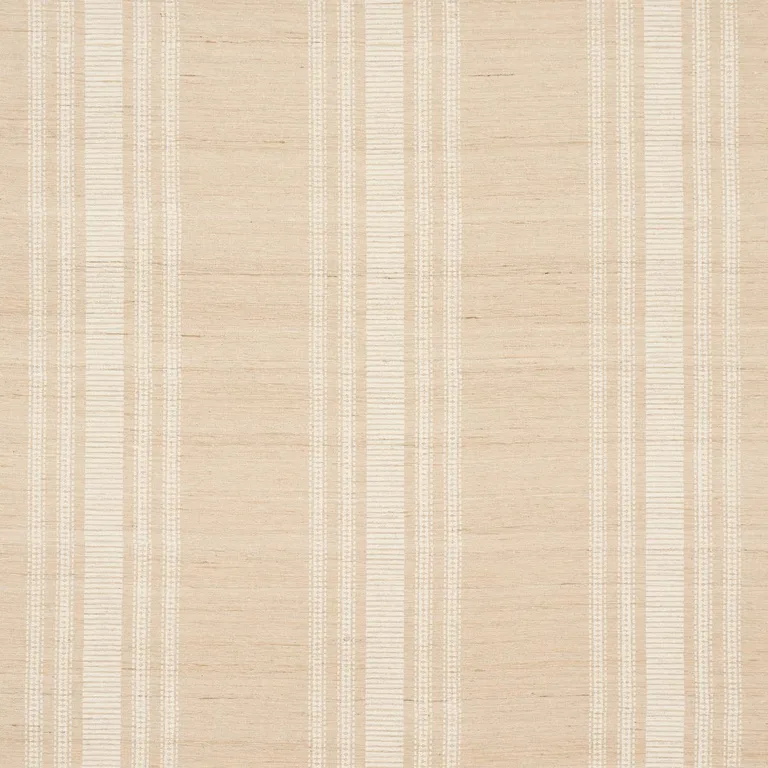 Schumacher 83990 Cassia Handwoven Silk Stripe Natural fabric swatch
