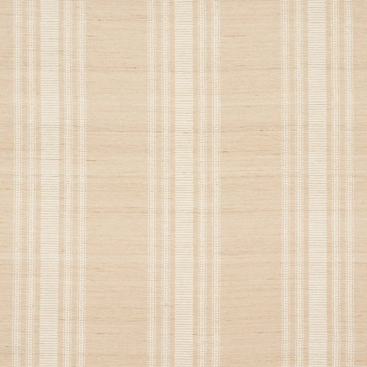 Schumacher 83990 Cassia Handwoven Silk Stripe Natural fabric swatch