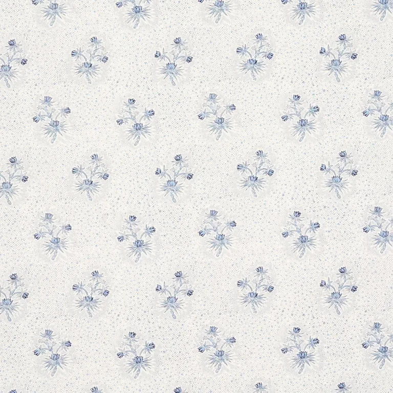 Schumacher 175971 Cassis Floral Bleu fabric swatch