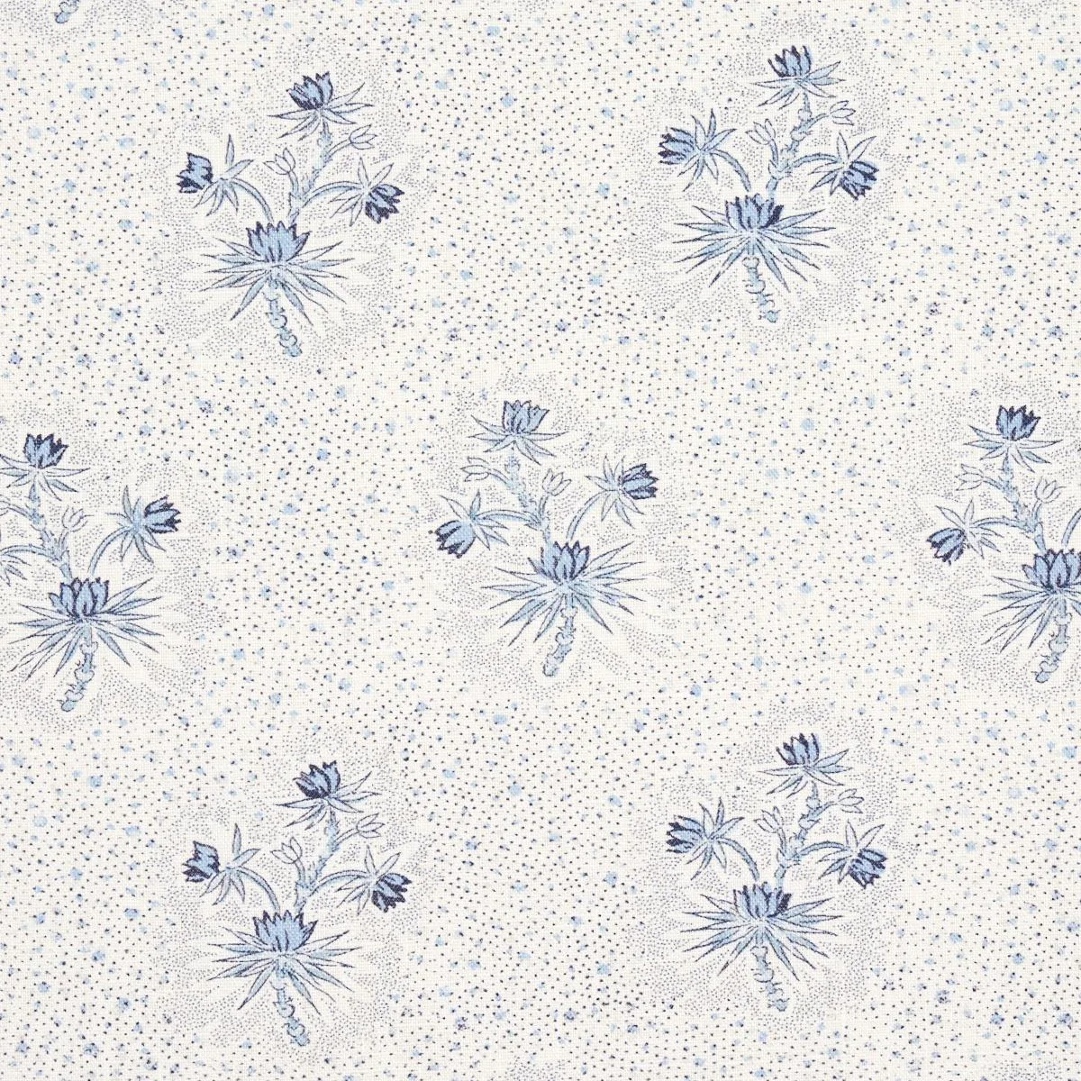 Schumacher 175971 Cassis Floral Bleu fabric swatch