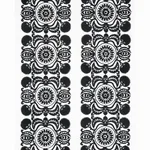 Schumacher 70263 Castanet Embroidery Black fabric swatch