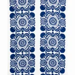 Schumacher 70260 Castanet Embroidery Cobalt fabric swatch