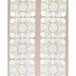 Schumacher 70264 Castanet Embroidery Natural fabric swatch