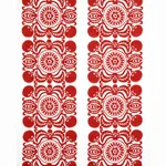 Schumacher 70261 Castanet Embroidery Red fabric swatch