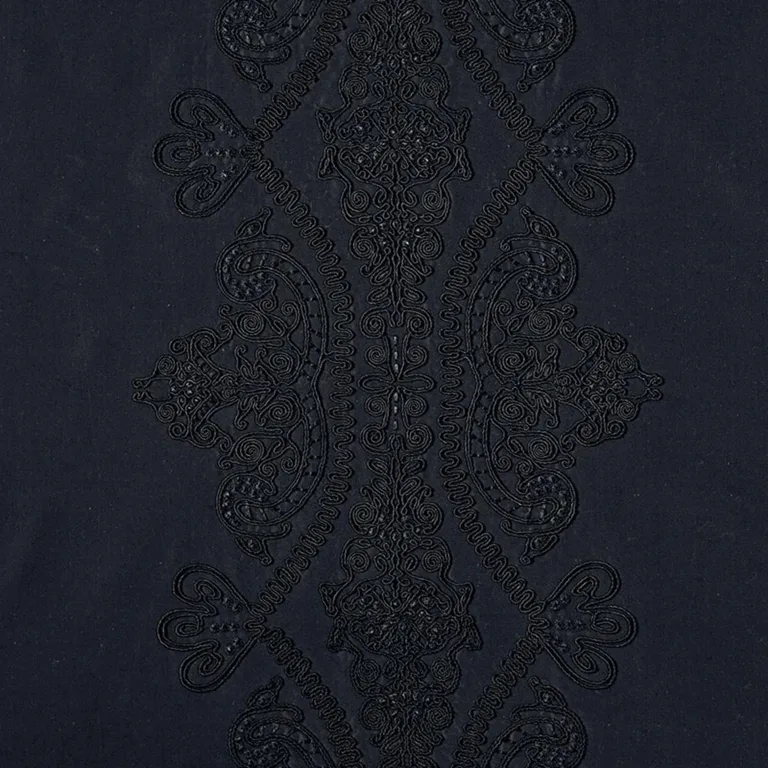 Schumacher 69720 Castille Jet fabric swatch