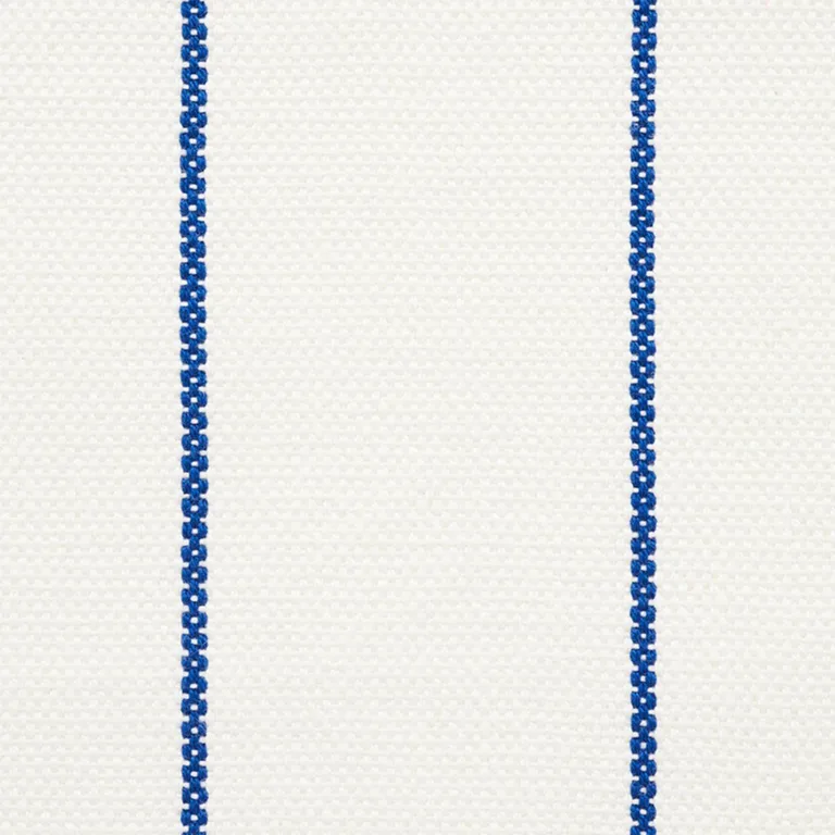 Schumacher 75250 Cavett Stripe Blue fabric swatch